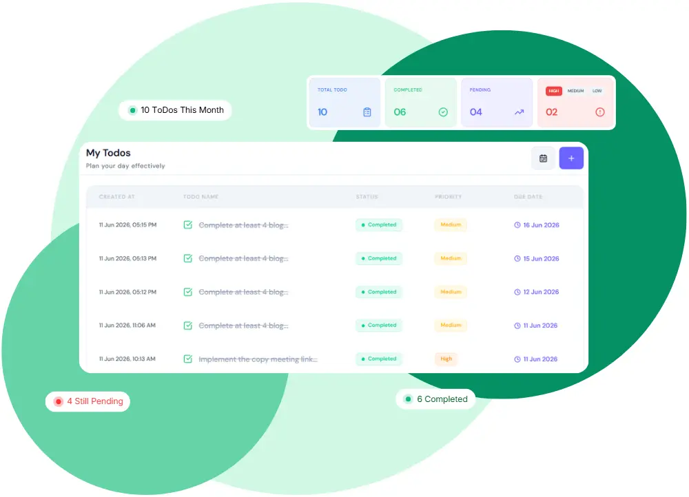 Personal Productivity & Daily To-Do Task Manager Interface